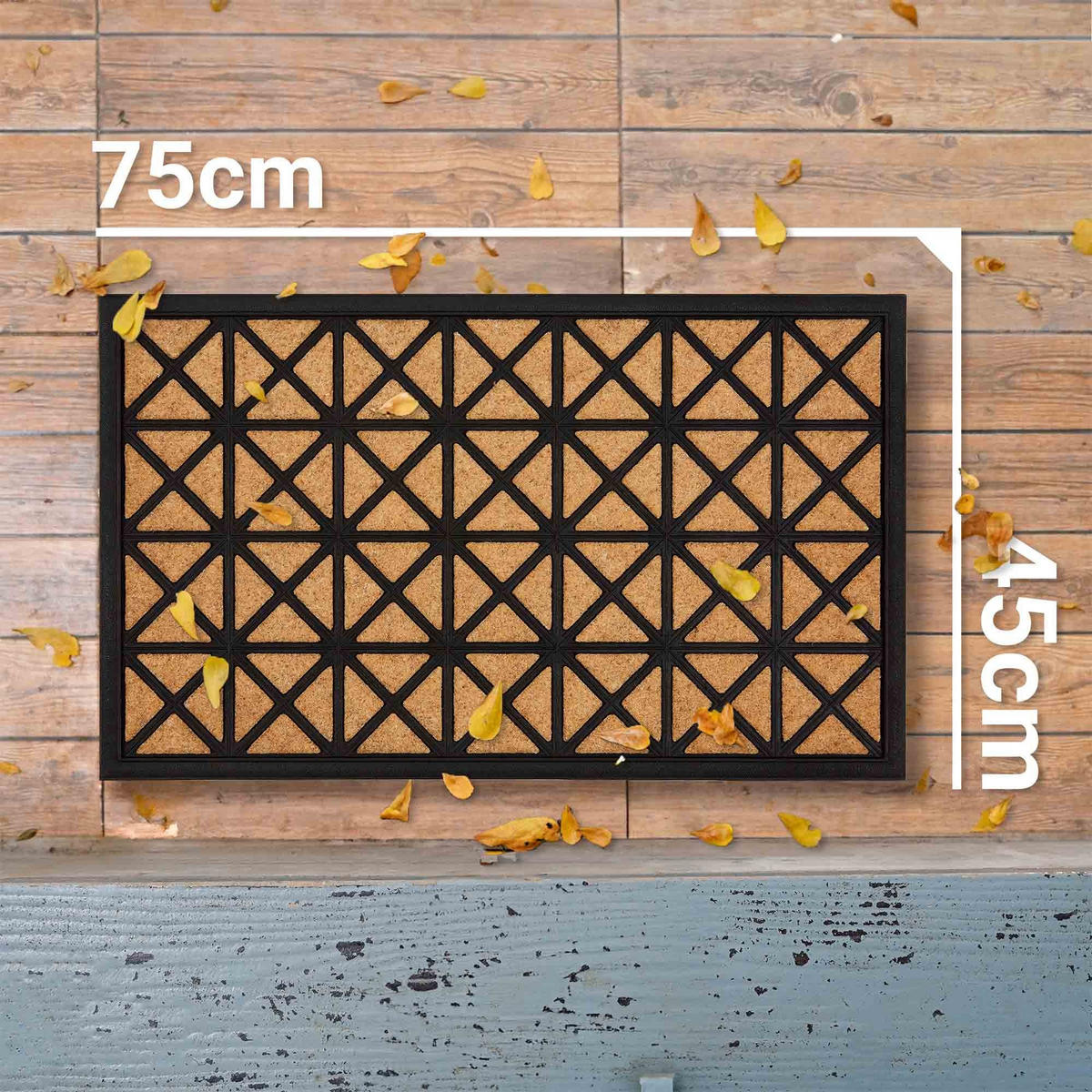 FUSSMATTE FÜR DEN AUßENBEREICH BORDER GRAPHIC - Beige, Textil (45/75cm) - Astra