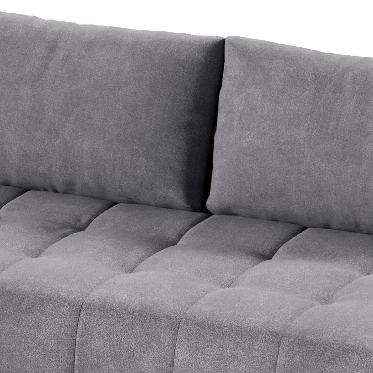 ECKSOFA Jonas 4 Sitzplätze Grau - Grau, Holzwerkstoff (265/185cm) - Petits-meubles