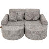 KINDERSOFA, Pocket Max, Tangle, Mondgrau - Graubraun, Textil (120/25/60cm) - MeowBaby