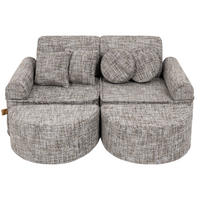 KINDERSOFA, Pocket Max, Tangle, Marshmallow Beige - Hellbraun, Textil (120/25/60cm) - MeowBaby