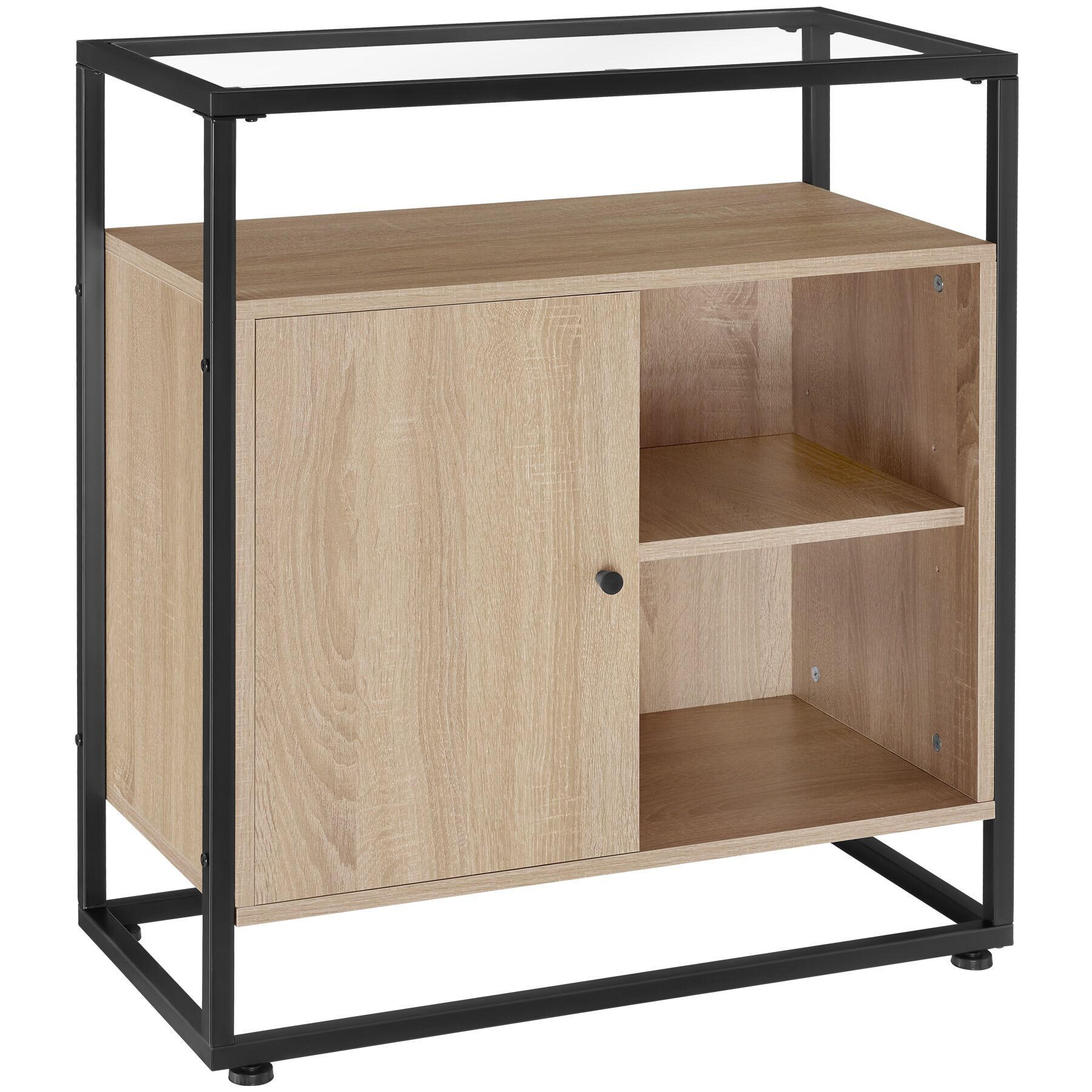 KOMMODE Conventry, 70 x 38 x 80,5 cm, Industrial Holz hell, Eiche Sonoma - Naturfarben, Holzwerkstoff (70/38/80.5cm) - tectake