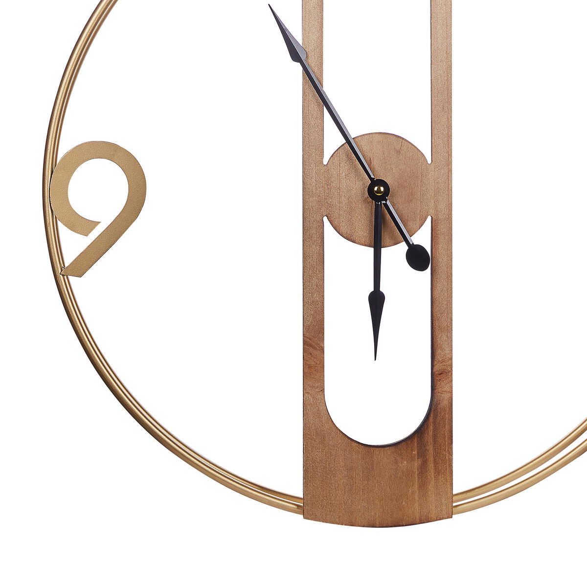 WANDUHR heller holzfarbton Mulhouse - Hellbraun, Holzwerkstoff (50/50/2cm) - Beliani
