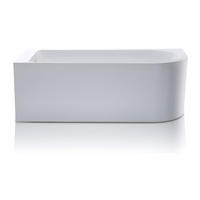 BADEWANNE (Standard) - 1 Person - acryl - weiß Anika - Weiß, Kunststoff (170/58/75cm) - Vente-Unique