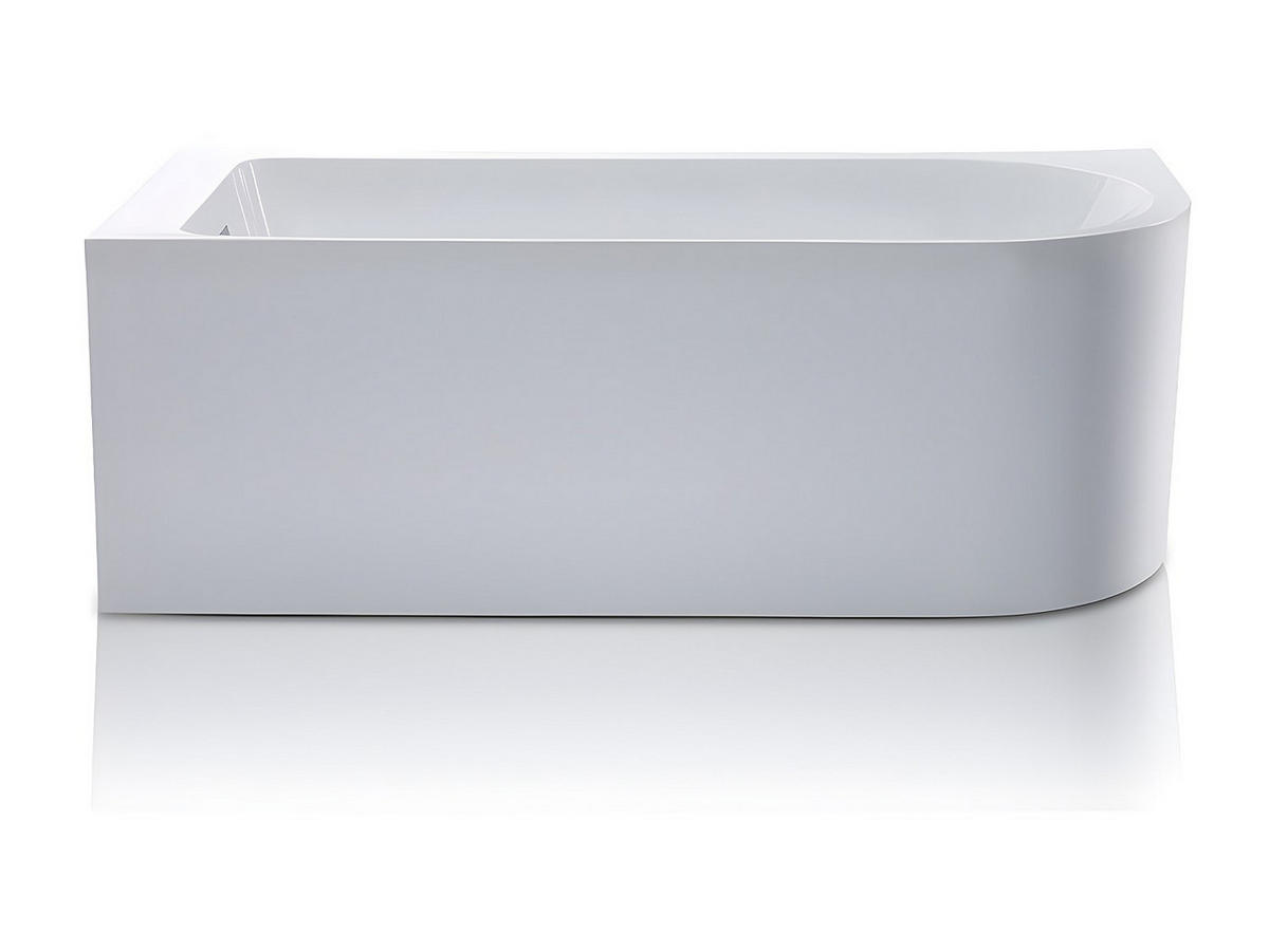 ECKBADEWANNE - 240L - 170 x 75 x 58 cm - Ecke Links - Weiß - ANIKA - Weiß, Kunststoff (170/58/75cm) - Vente-Unique