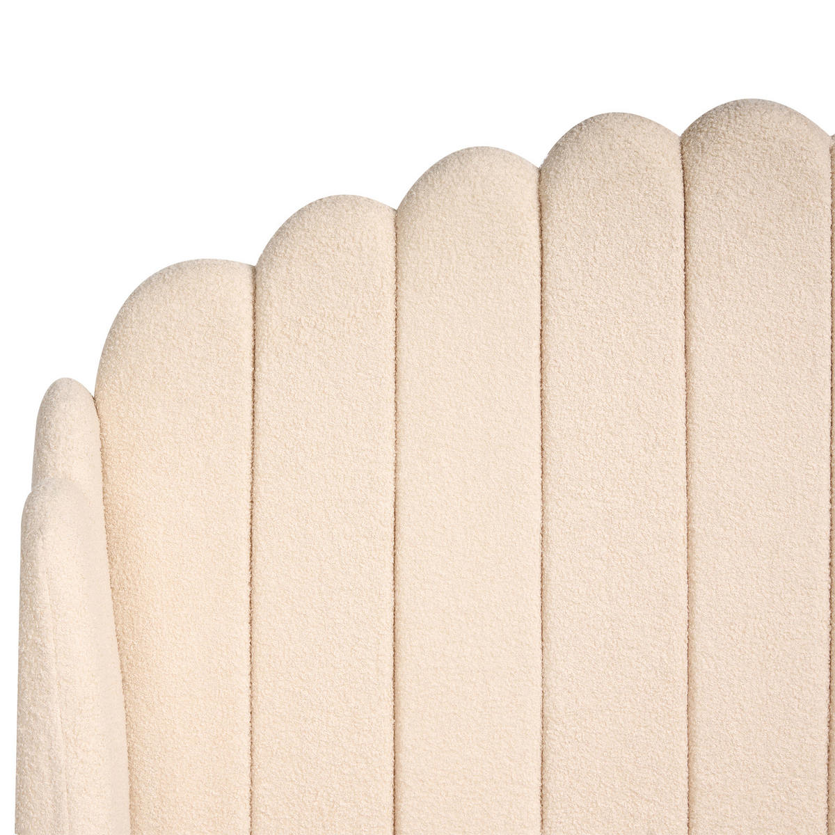 BETT mit Lattenrost 120/200 cm Beige Ambillou - Beige/Goldfarben, Textil (120/200cm) - Beliani