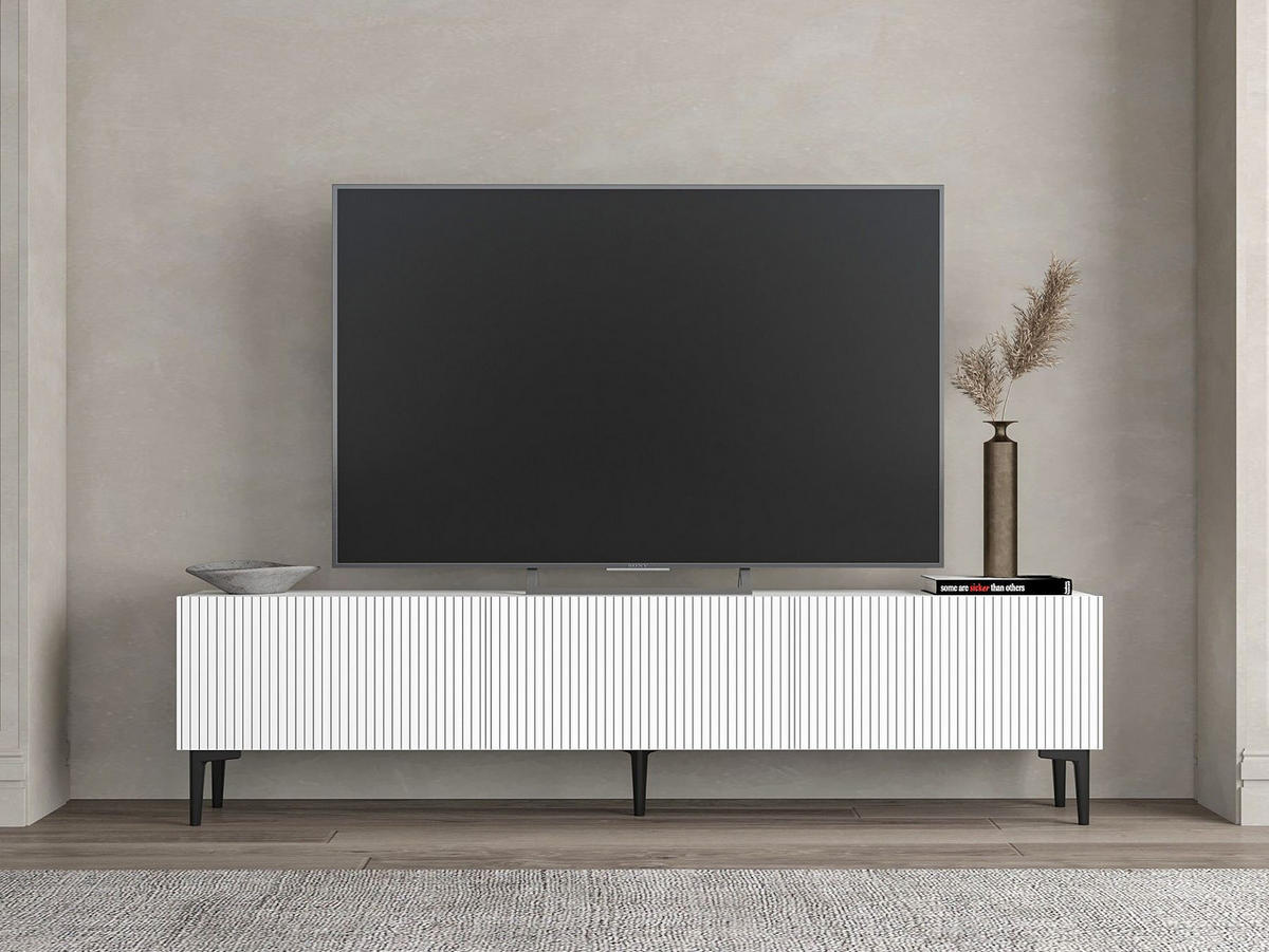 TV-MÖBEL Oscar Weiß - Weiß, Holz (180/45/31.4cm) - Habitat Garten