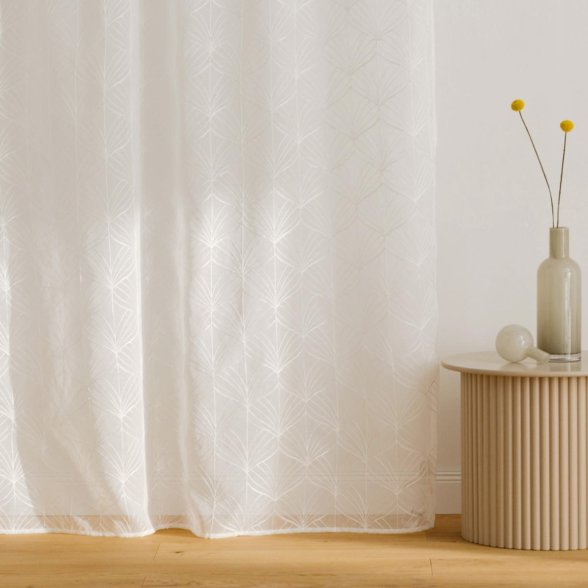 VORHANG Cesme - Weiß, Textil (140/1/250cm) - home&you