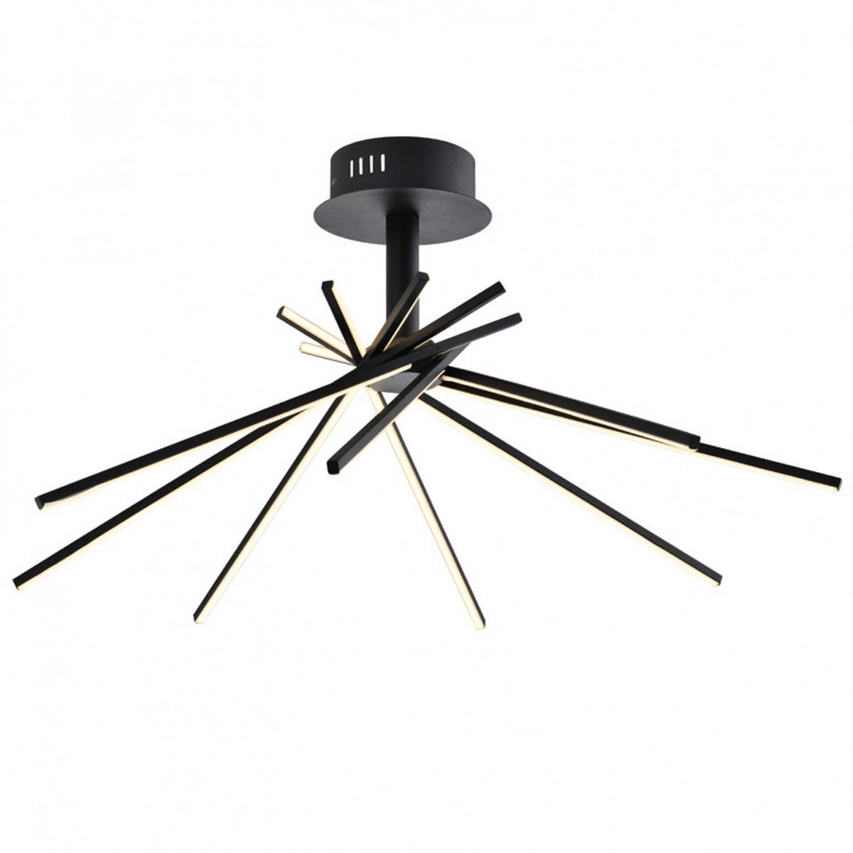 DECKENLEUCHTE Oxo, Schwarz, 55cm - Schwarz, Metall (55/80/55cm) - KOSILUM