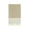 HAMAMTUCH Traditionelles Waffelgewebe Beige 200x200 190g/m² - Athena Taupe XL - Beige, Textil (200/200cm) - LE COMPTOIR DE LA PLAGE