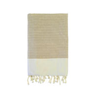 HAMAMTUCH Traditionelles Waffelgewebe Beige 200x200 190g/m² - Athena Taupe XL - Beige, Textil (200/200cm) - LE COMPTOIR DE LA PLAGE