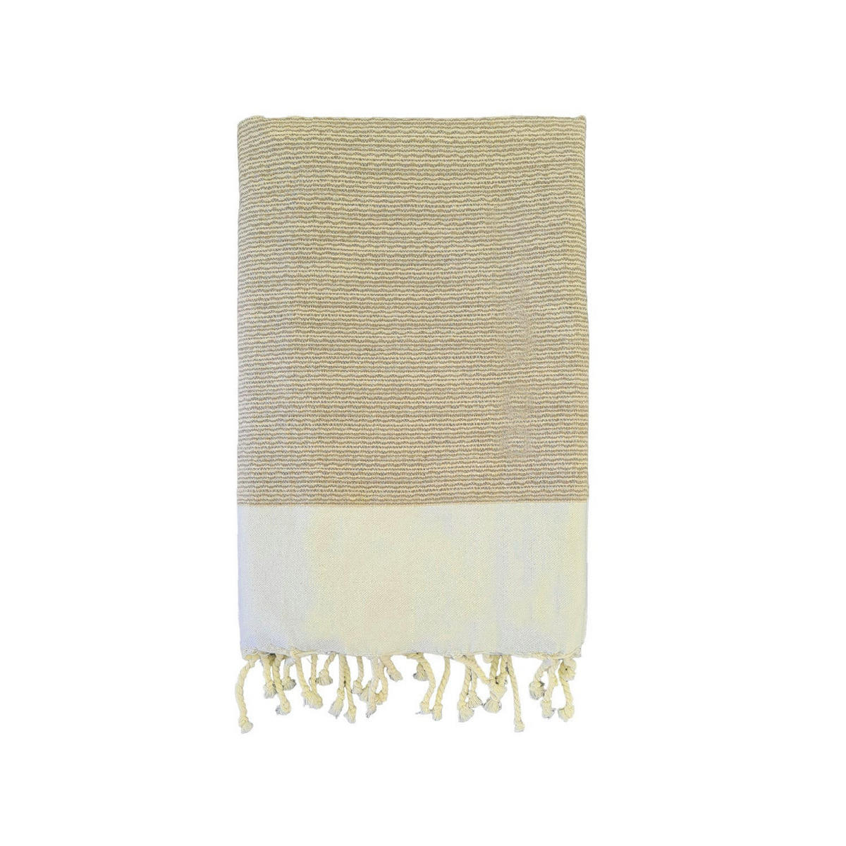 HAMAMTUCH Traditionelles Waffelgewebe Beige 200x200 190g/m² - Athena Taupe XL - Beige, Textil (200/200cm) - LE COMPTOIR DE LA PLAGE