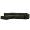 3-SITZER ECKSOFA mit Recamiere - Schwarz/Grau, Kunststoff/Textil (295/231cm) - home24