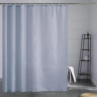 DUSCHVORHANG Grau Blau 200 x 200 cm - Blau, Textil (200/200cm)