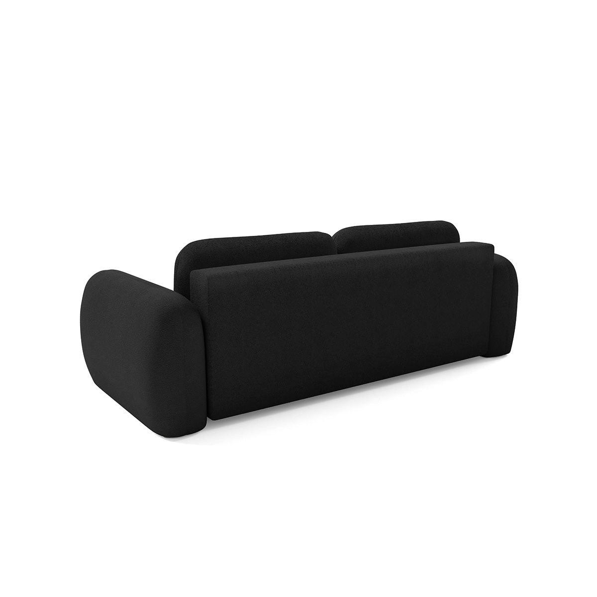 SOFA Livio 3 Sitzplätze Schwarz - Schwarz, Holz (270/95/121cm) - Petits-meubles