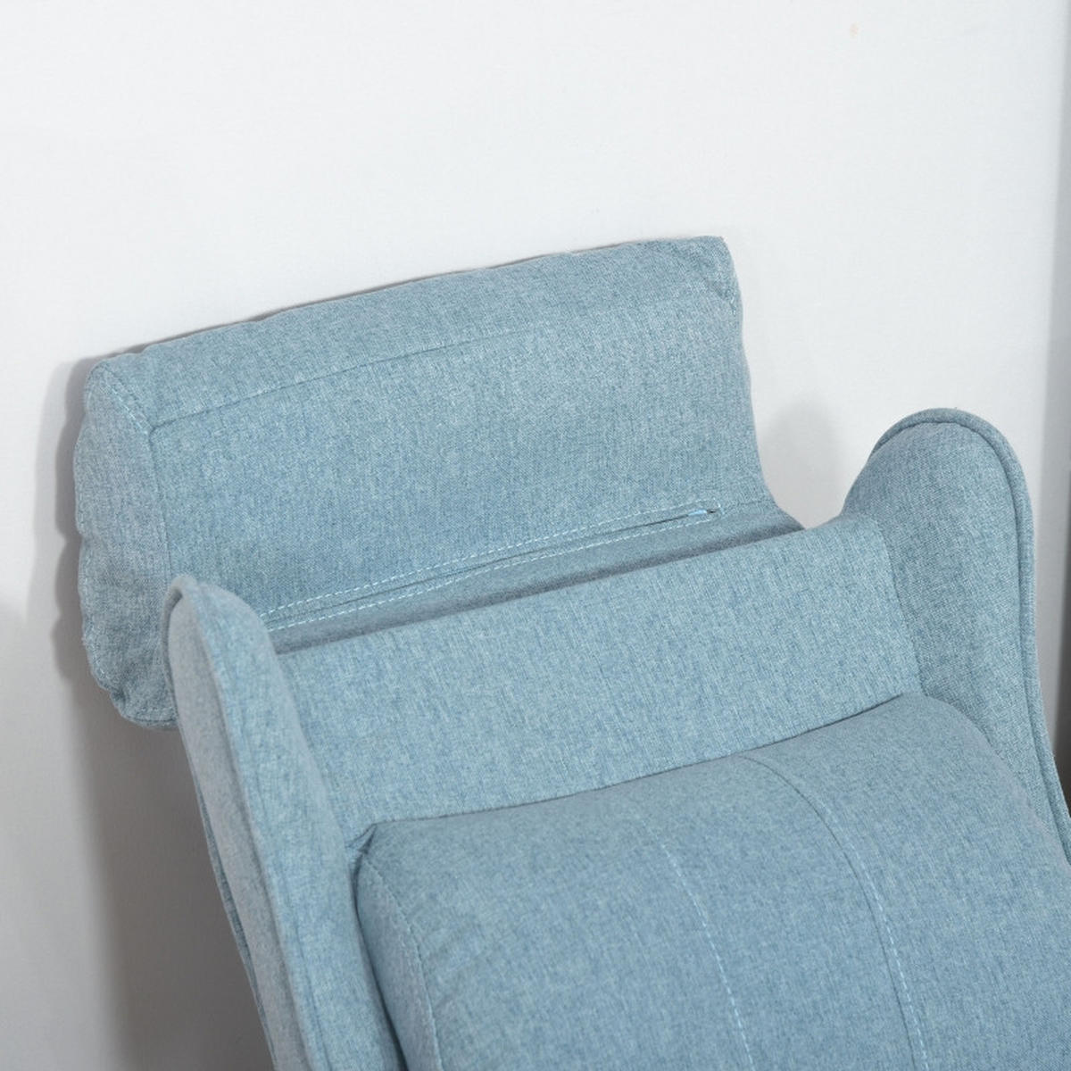 KINDERSOFA mit Fußstütze verstellbare Rückenlehne Blau - Blau, Holz (53/70/58cm) - BursDany