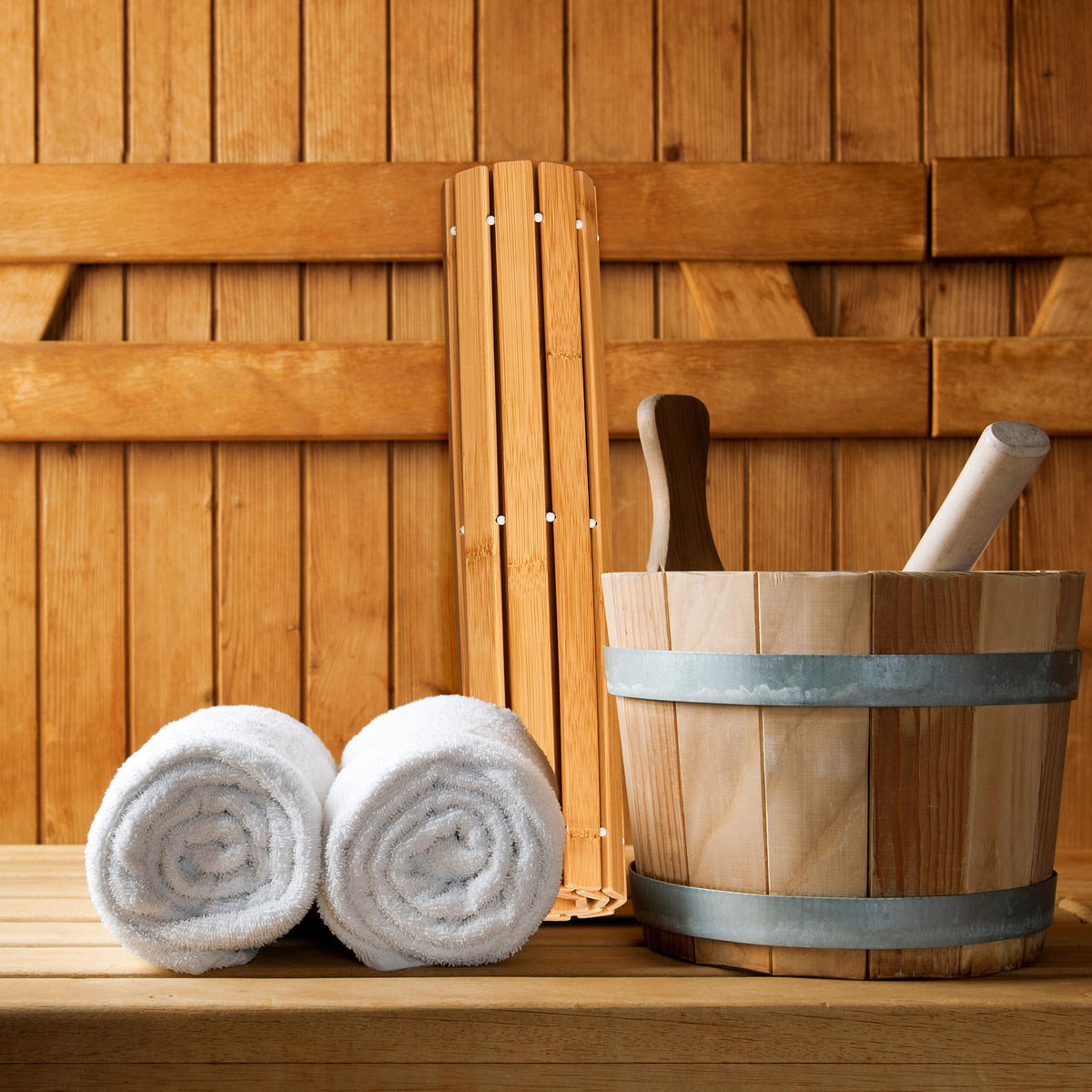 BAMBUS-BADVORLEGER - Hellbraun, Holz/Kunststoff (60/40cm) - Relaxdays