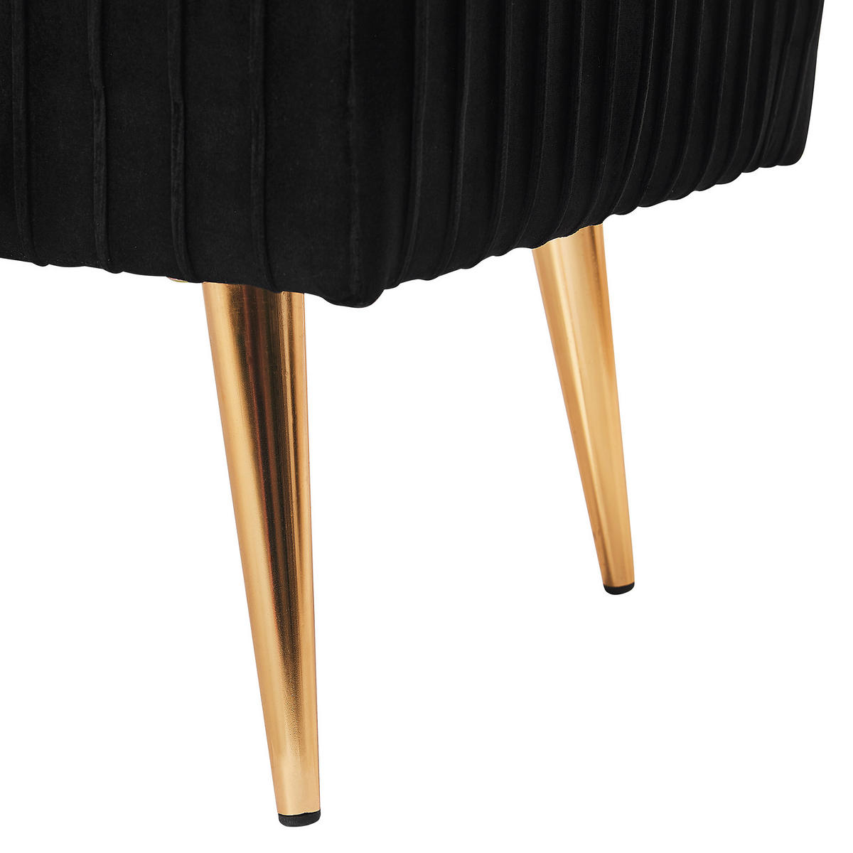 BANK Schwarz Paterson - Goldfarben/Schwarz, Textil (118/42/40cm) - Beliani