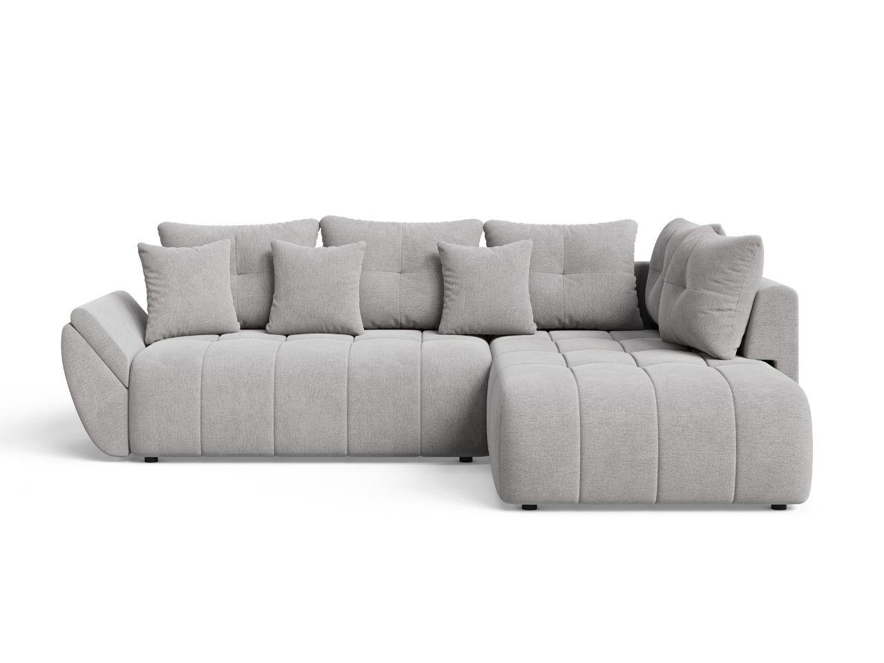 ECKSOFA Genoa Grau - Hellgrau/Schwarz, Holz/Kunststoff (266/190cm) - Graingold