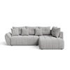 ECKSOFA Genoa Grau - Hellgrau/Schwarz, Holz/Kunststoff (266/190cm) - Graingold