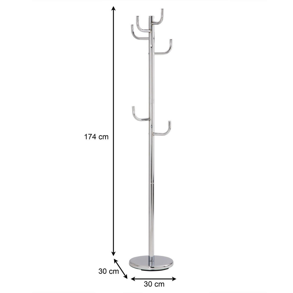 KLEIDERSTÄNDER MILA - Chromfarben, Metall (30/174/30cm) - IDIMEX