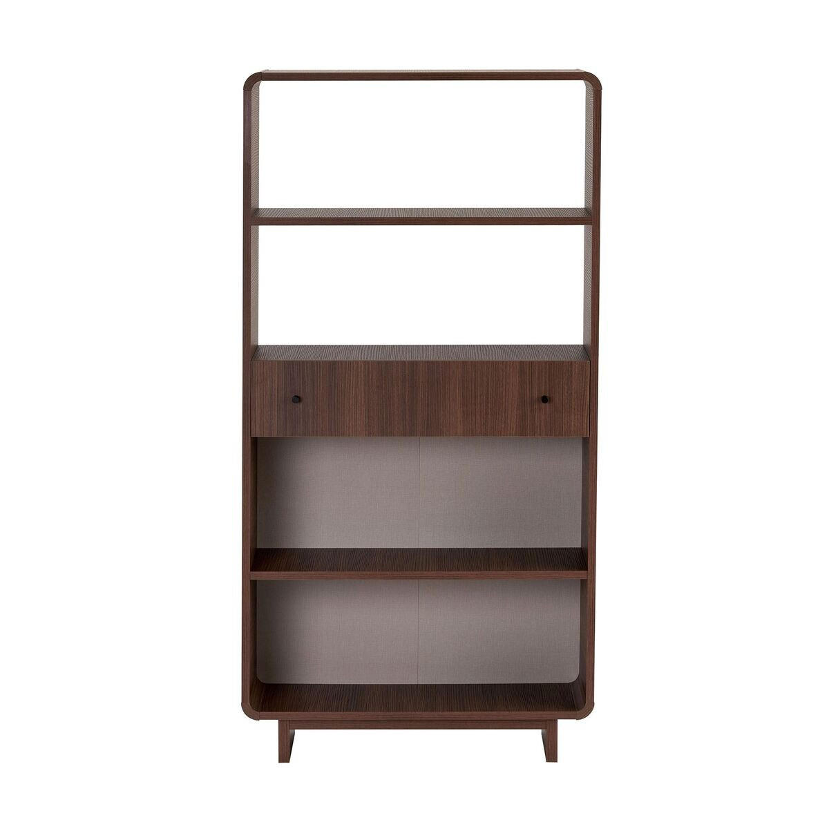 REGAL 1 Schublade, 4 offenen Fächern mit abgerundeten Kanten 34/154/78 cm - Naturfarben, Holzwerkstoff (34/154/29cm) - Calicosy