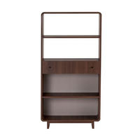 REGAL 1 Schublade, 4 offenen Fächern mit abgerundeten Kanten 34/154/78 cm - Naturfarben, Holzwerkstoff (34/154/29cm) - Calicosy