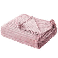 DECKE Rosa Kaweri 150/200 cm - Pink, Textil (150/200cm) - Beliani