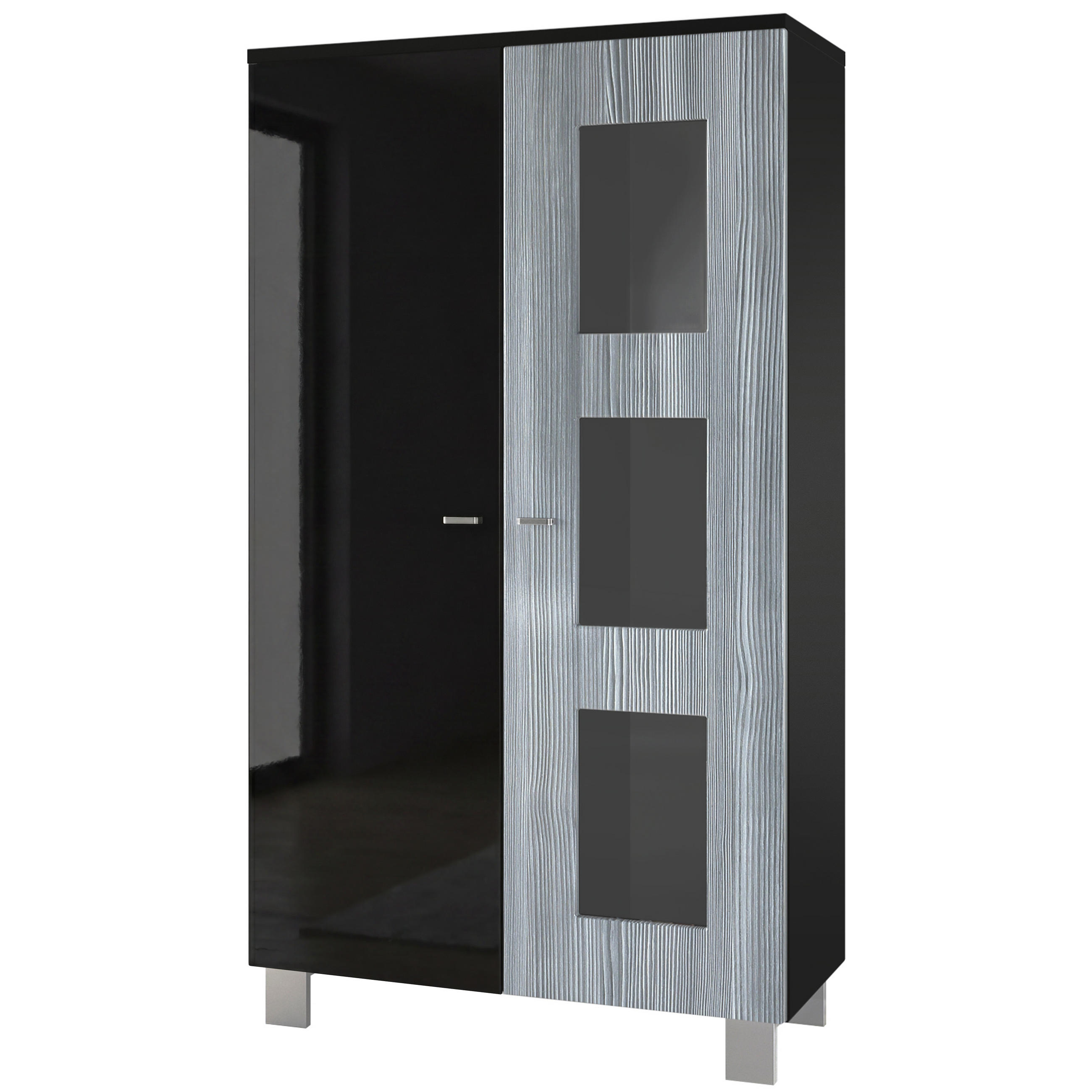 Vladon Vitrine Anthrazit 71x129x35 cm