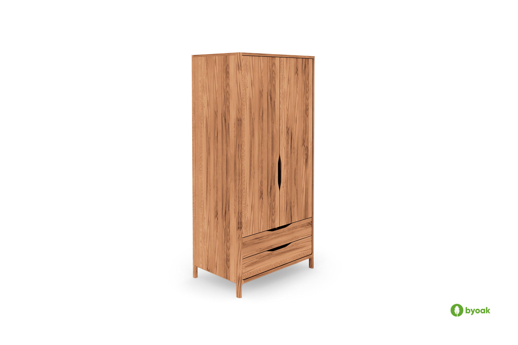 KLEIDERSCHRANK PAUL Kernbuche - Kernbuche, Holz (95/188/60cm) - byoak