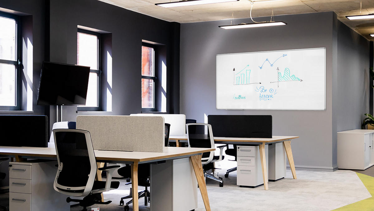 MAGNETISCHES Whiteboard - PREMIUM EXPO Alurahmen 180x90cm - Weiß, Metall (180/90/1.6cm) - ALLboards