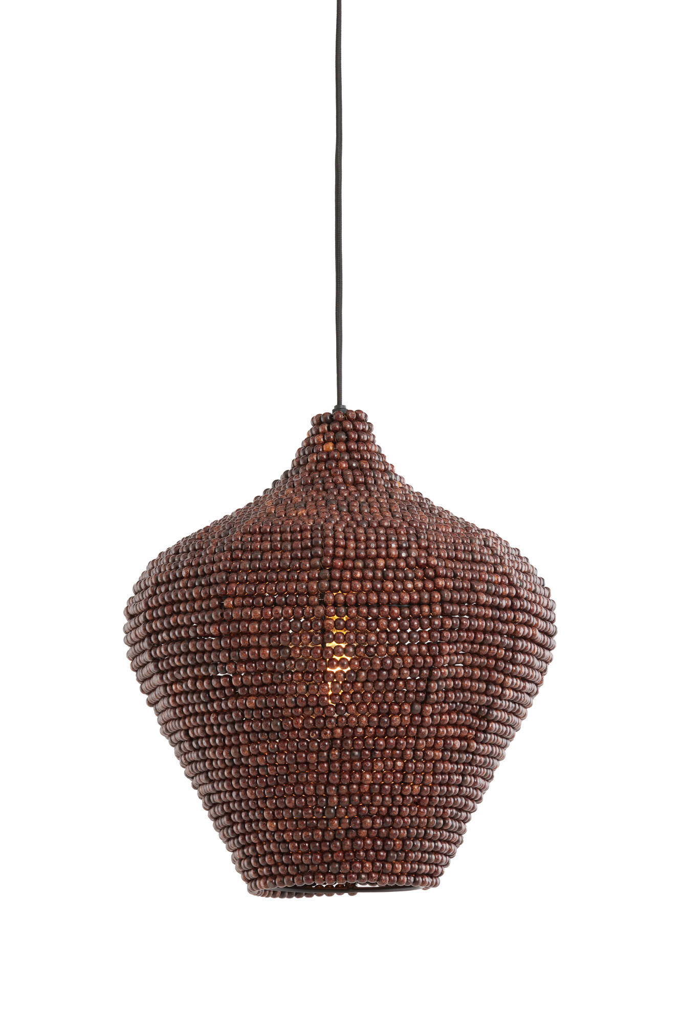 HÄNGELAMPE Kalenga Braun Ø36/41 cm - Dunkelbraun, Metall (36/36/41cm) - Light & Living