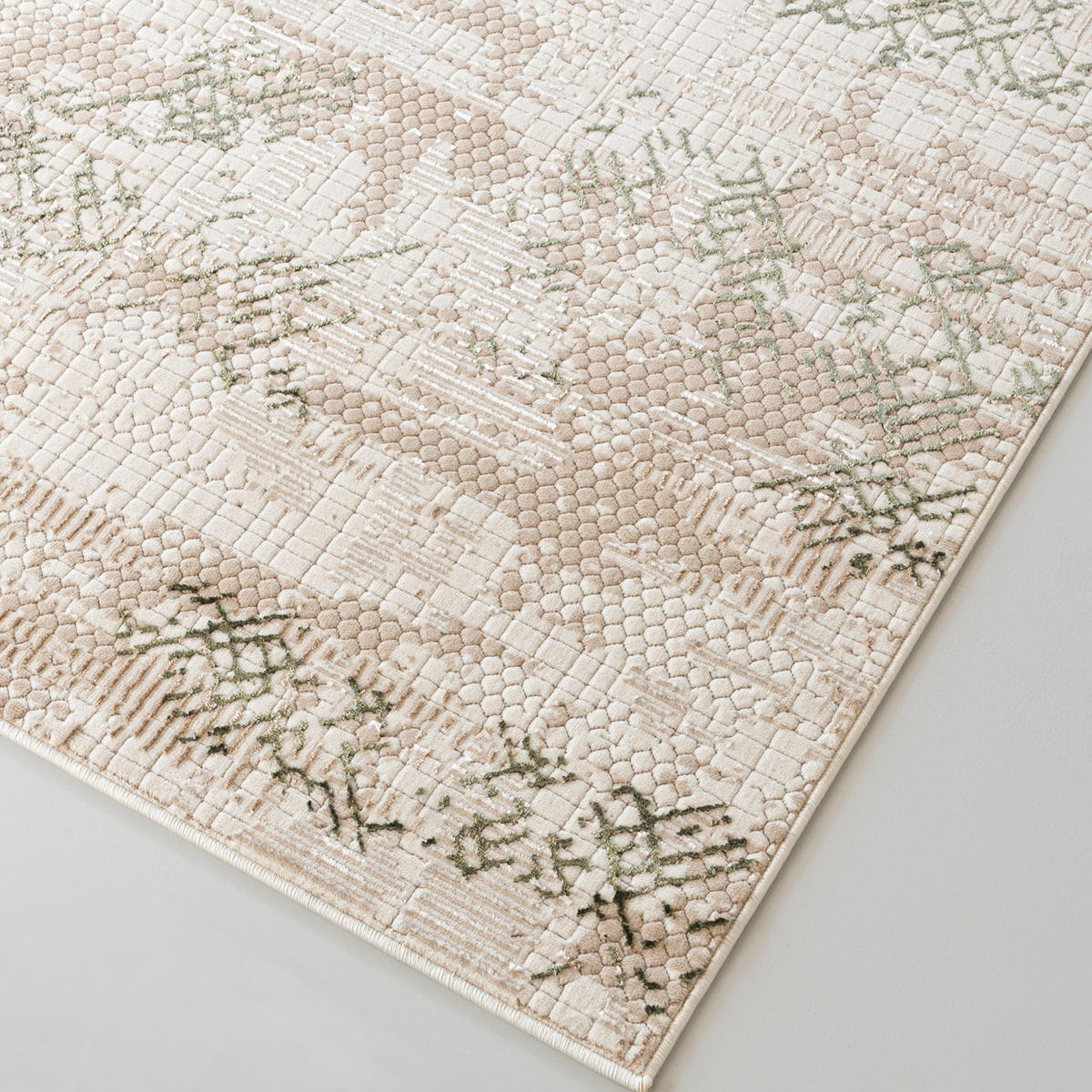 MAZOVIA TEPPICH UE68A - Beige, Braun - 140 x 200 cm - Beige/Braun, Textil (140/200cm) - Mazovia