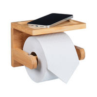 TOILETTENPAPIERHALTER - Hellbraun, Holz (16.5/12.5/12.5cm) - Relaxdays