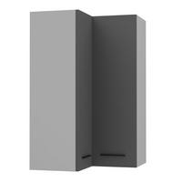 ECKHÄNGESCHRANK Bonn W14/60 grau / graphit matt 60 / 60 / 96cm - Graphitfarben/Grau, Holz/Holzwerkstoff (60/96/60cm) - Feldmann-Wohnen