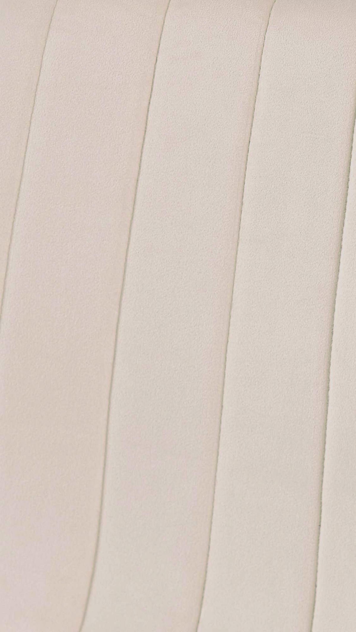 STUHL 4er Set Samt Creme - Creme/Schwarz, Textil/Metall (45/88/53cm) - CLP