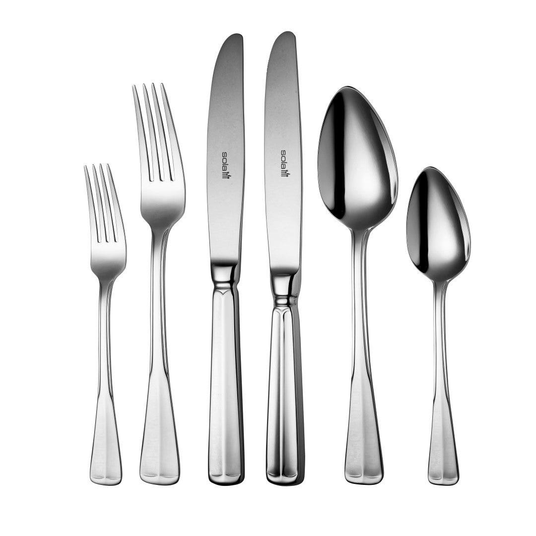 BESTECKSET Haagsch Lofje - 18/10 Edelstahl - 90-teilig / 9 Personen - Silberfarben, Metall - Sola