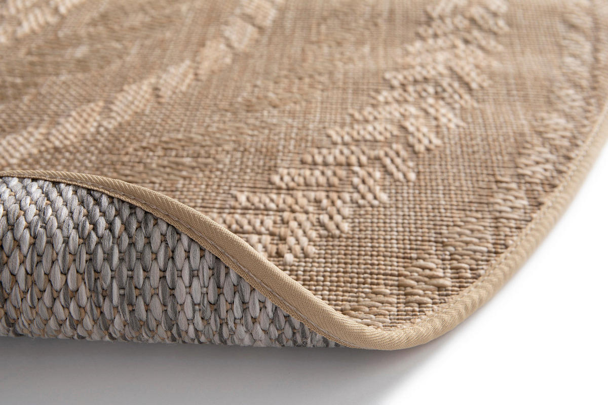 TEPPICH In- Outdoor, fleckenresistent beige - Beige, Textil (160/160cm) - AFK Living