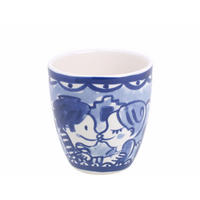 MINI-BECHER Küssend in Blau - 200 ml - Multicolor, Keramik (0.2L) - Blond Amsterdam
