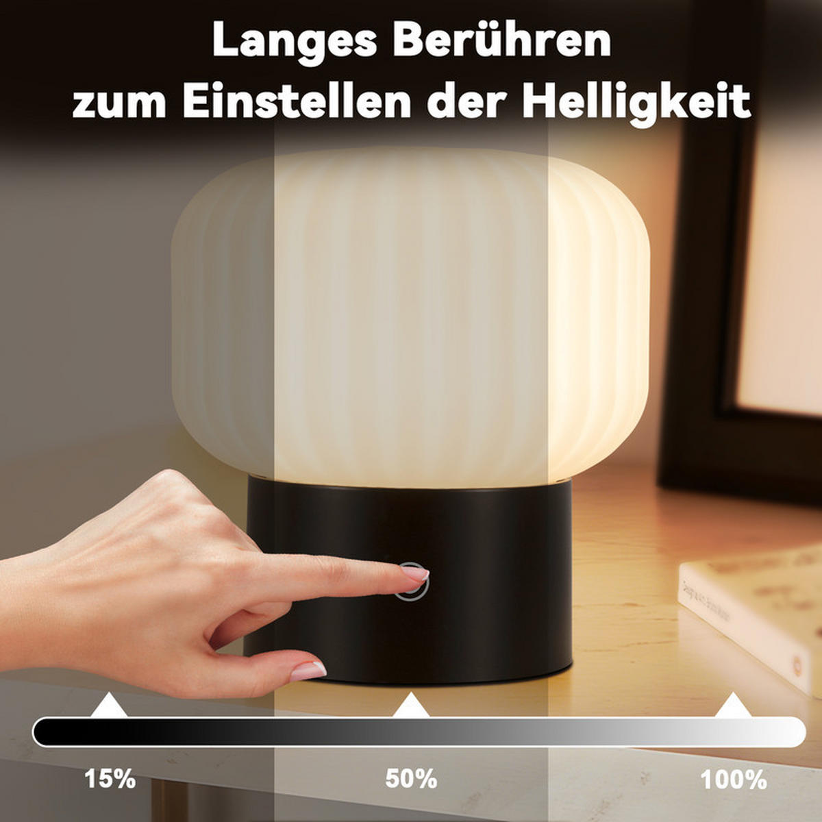 LED-TISCHLEUCHTE BRYANT Ⅲ 15/9/19 cm - Weiß, Glas (15/9/19cm) - Nettlife