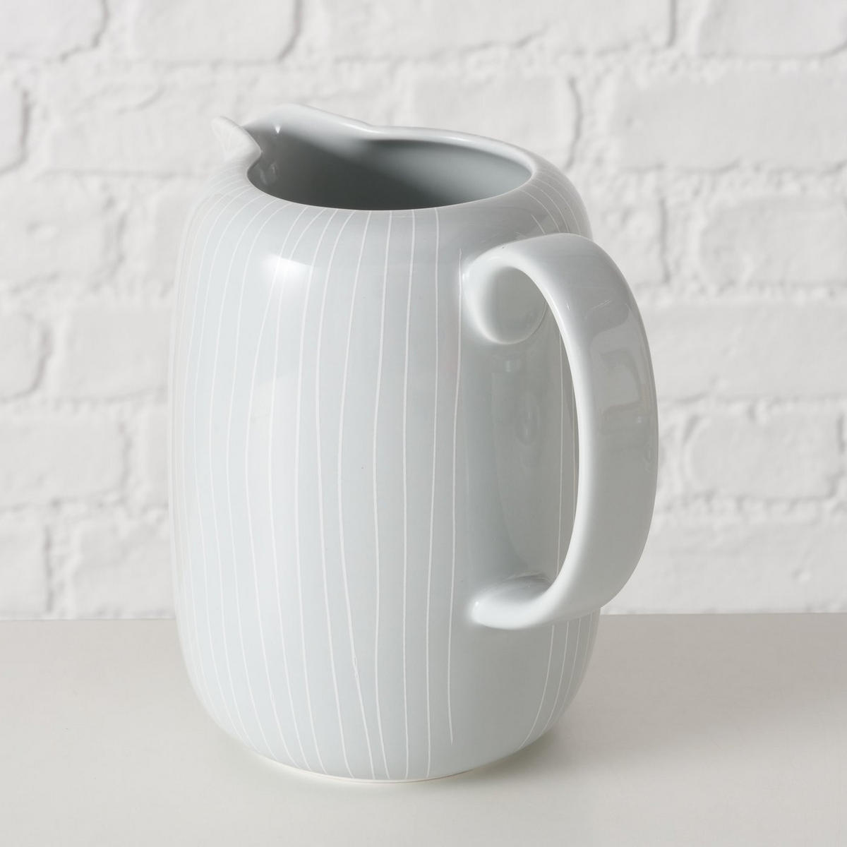 KERAMIKKANNE Bergen 1200 ml - Grau, Keramik (1.2L) - Boltze Home
