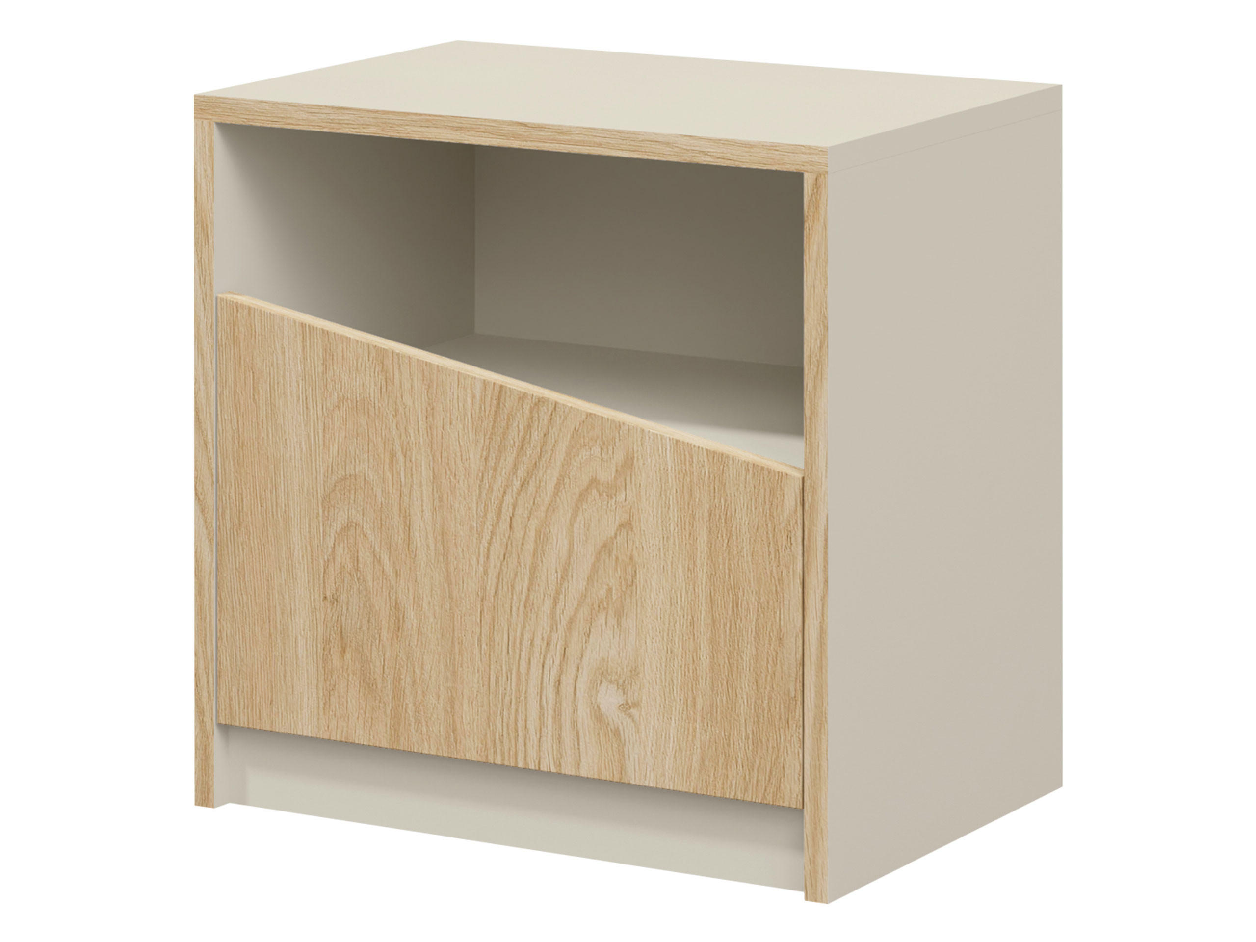 NACHTTISCH Aston 06 - Eichefarben/Beige, Holzwerkstoff (50/50/36cm) - MIRJAN24