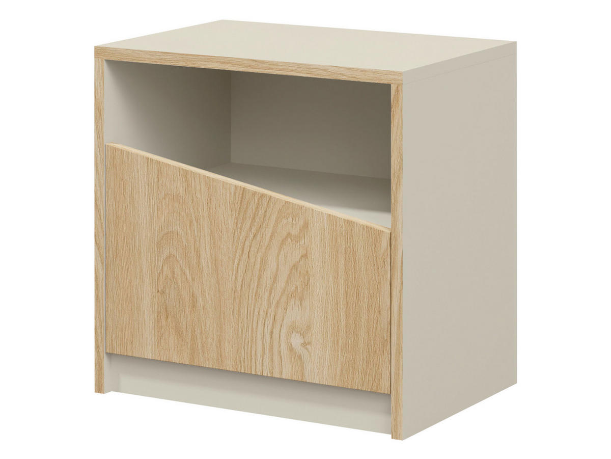 NACHTTISCH Aston 06 - Eichefarben/Beige, Holzwerkstoff (50/50/36cm) - MIRJAN24