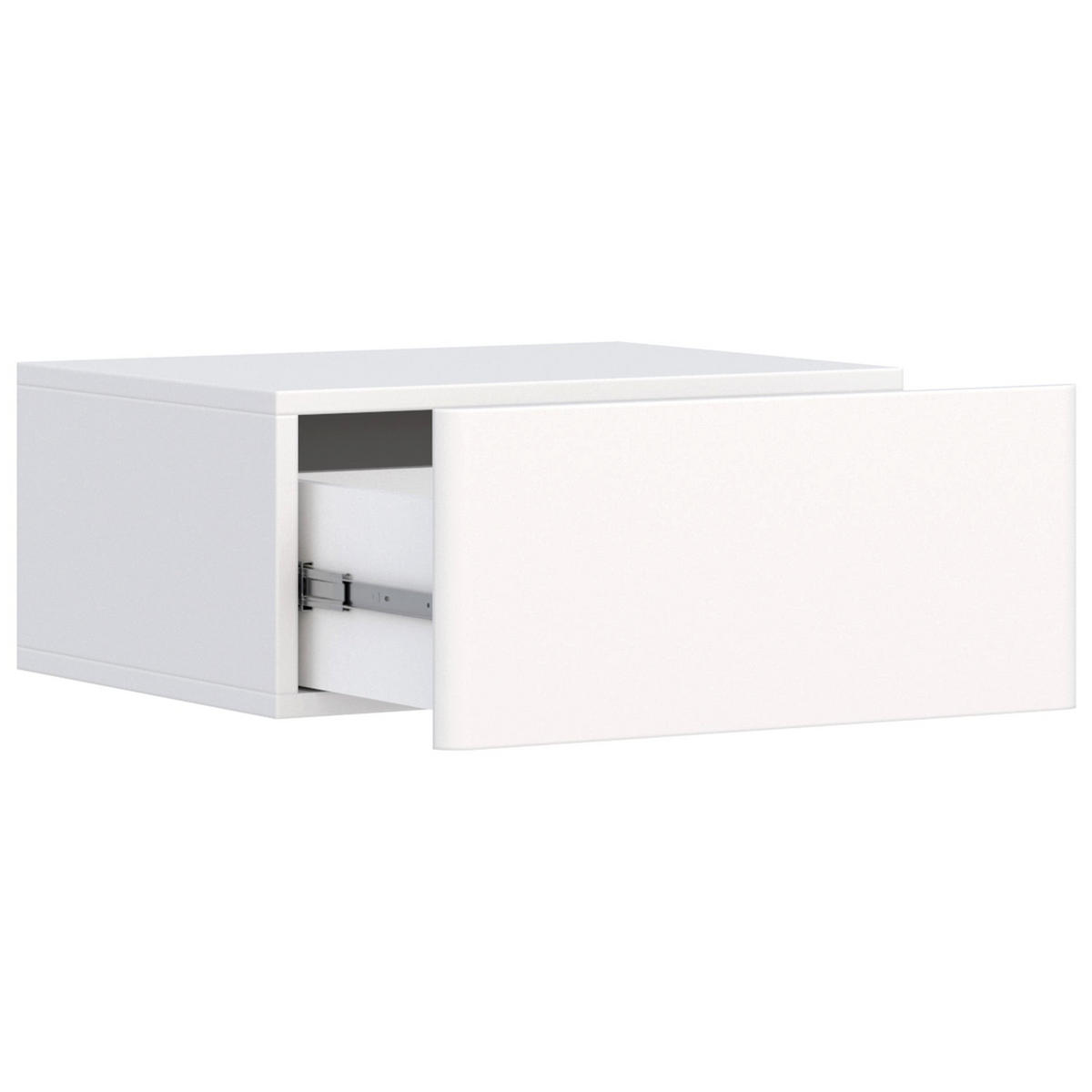 HÄNGENACHTTISCH Olio 1 Schublade Weiß 50 cm - Weiß, Holzwerkstoff (50/20/38.6cm) - Selsey