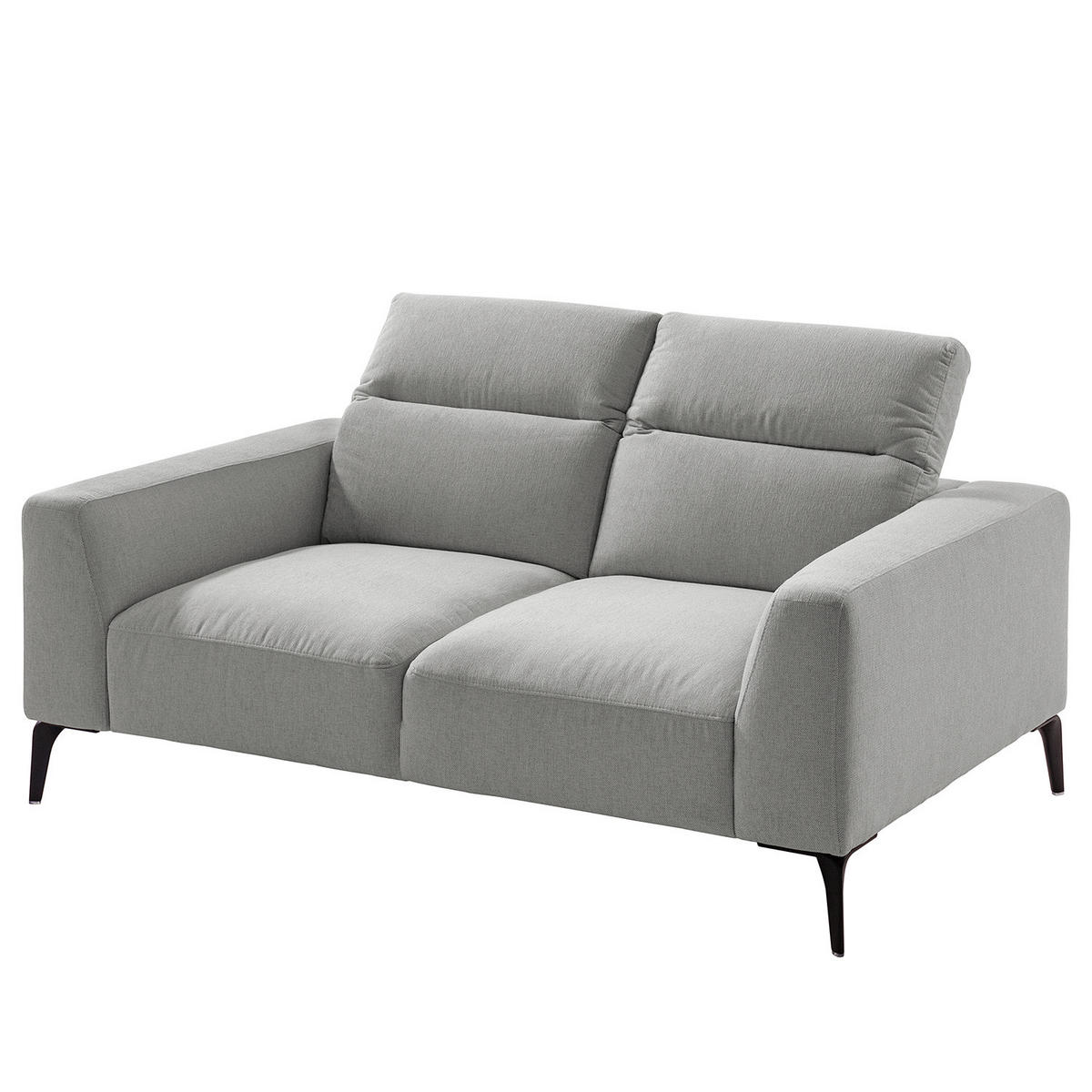 2-SITZER SOFA - Schwarz/Hellblau, Textil/Metall (170/73/107cm) - home24
