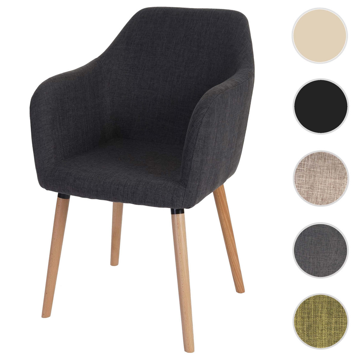 ESSZIMMERSTUHL Grau, Schwarz - Schwarz/Grau, Textil (58/88/64cm) - MCW