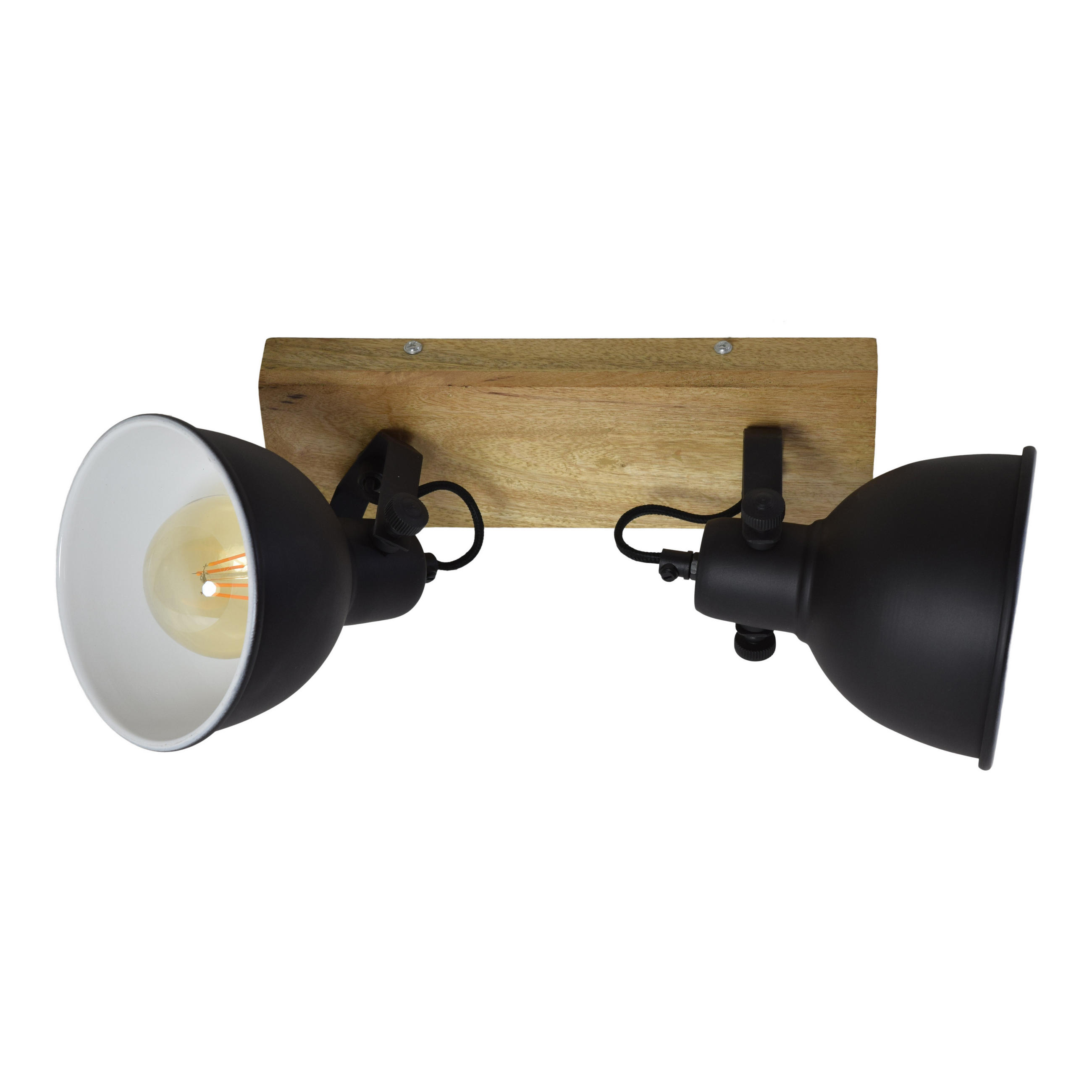 DECKENSTRAHLER Woody Schwarz - Schwarz, Metall (16/28/16cm) - Urban Interiors