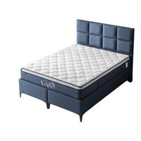 POLSTERBETT-SET Royal Art 180x200 Blau - Bett inkl. Matratze - Blau, Metall (180/200cm) - Villa Möbel