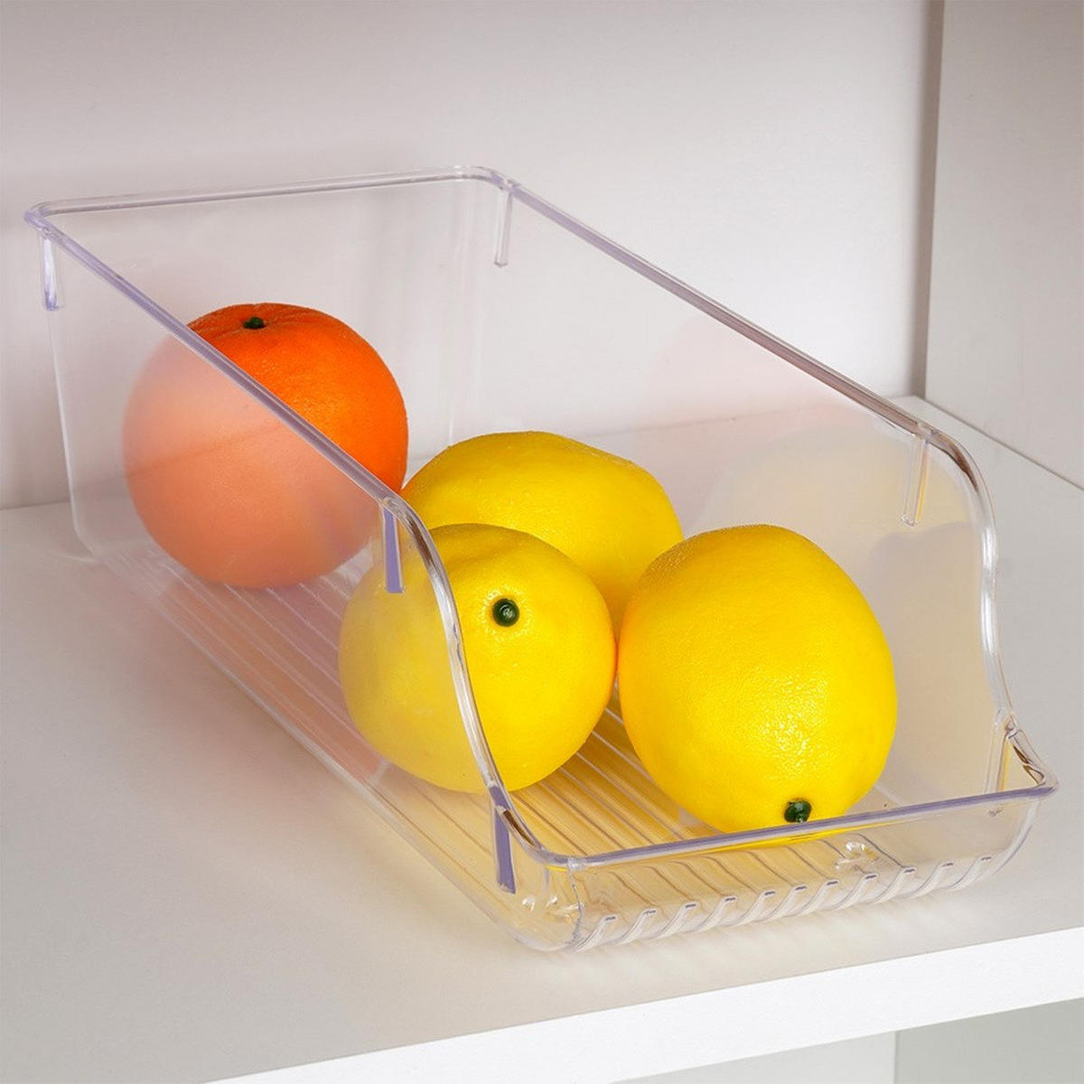 KÜHLSCHRANK-ORGANIZER 35x14x10 cm - Transparent, Kunststoff (35/10/14cm) - Excellent Houseware