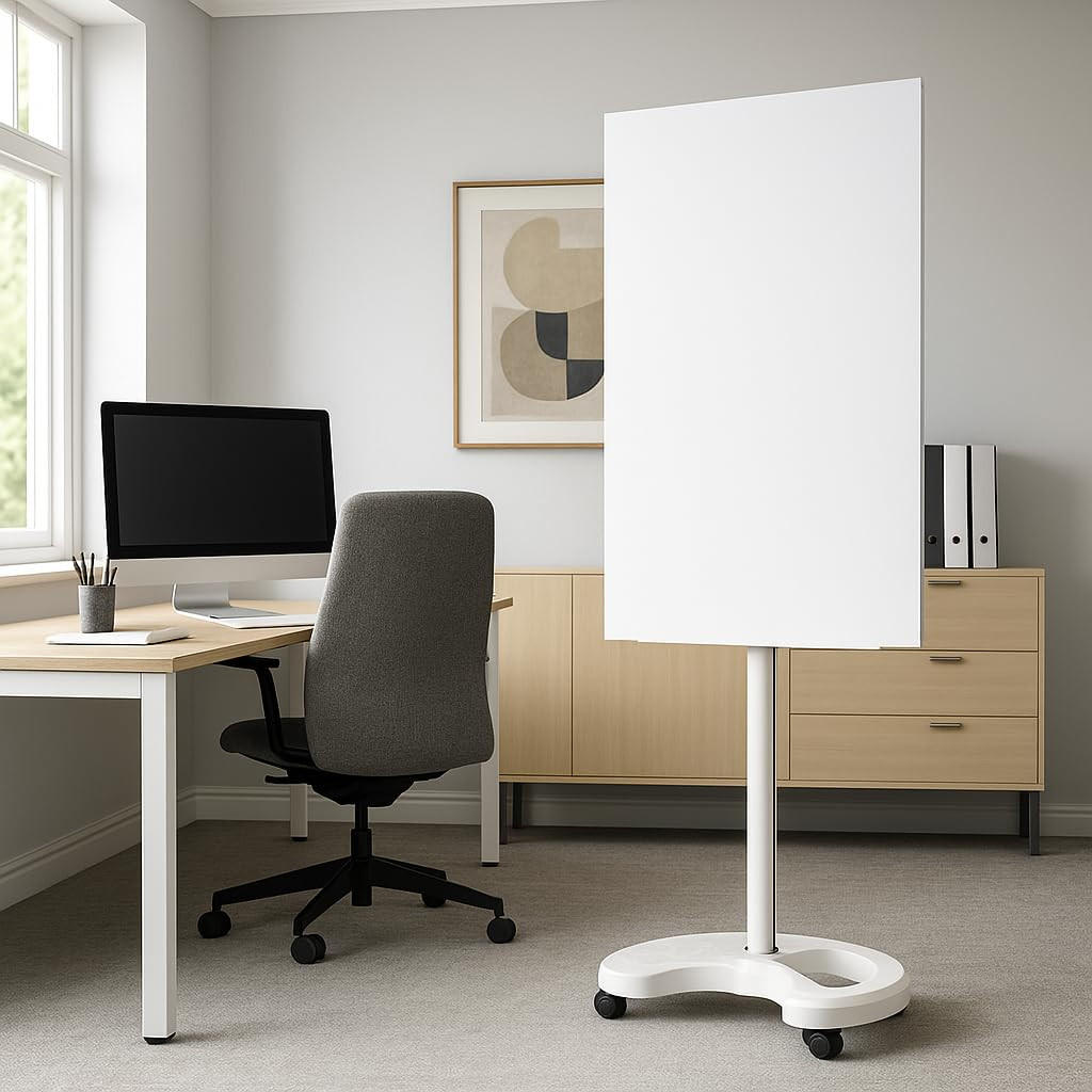 WHITEBOARD Glas 60x90 cm Stehend - Weiß, Glas (90/60/1cm) - K-Möbel