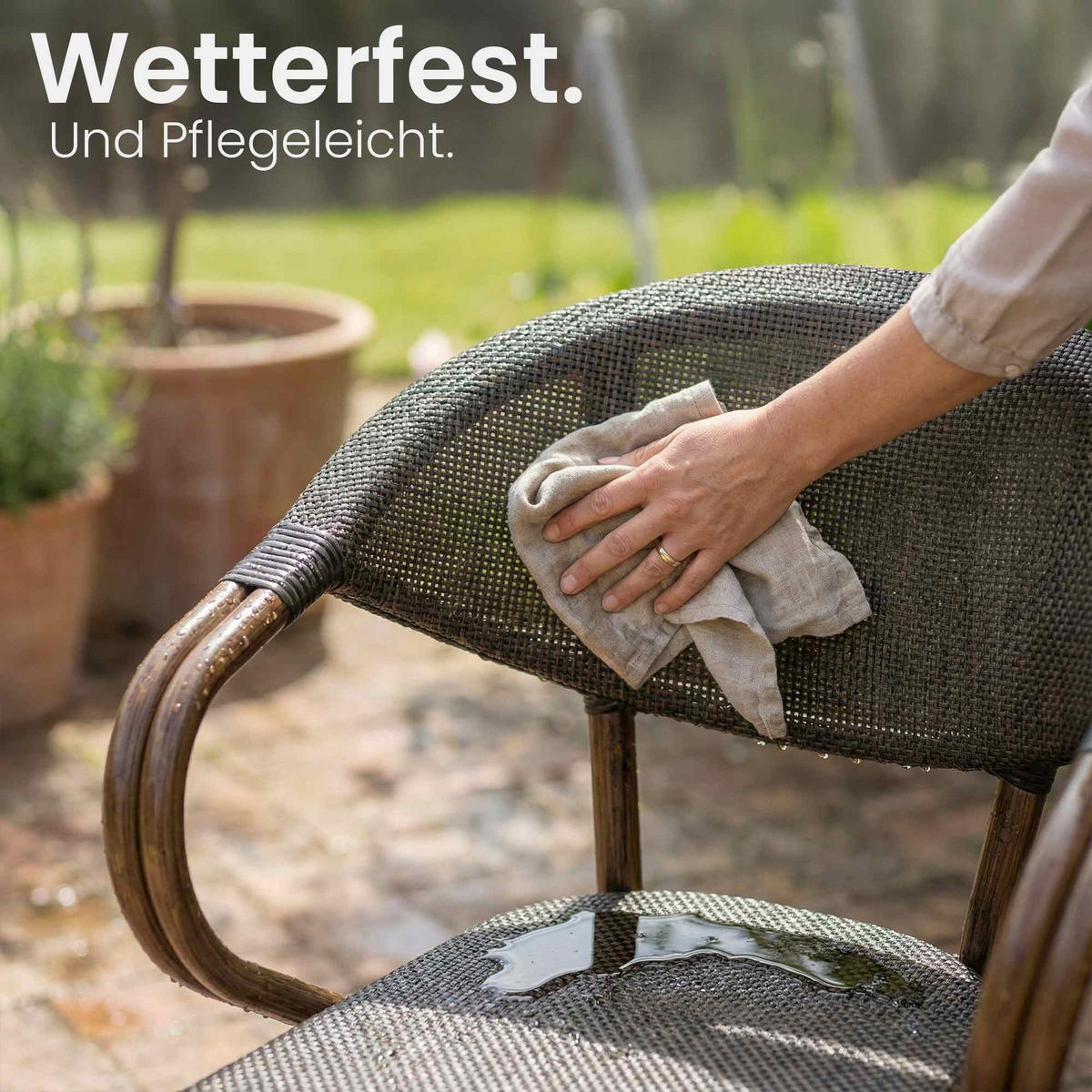 GARTENSTUHL Stoff Coffee - Braun, Textil (57/83/57cm) - CLP